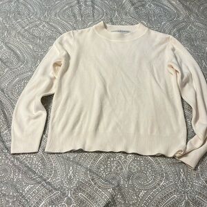 Ladies EUC SAG HARBOR Cream Sweater              Petite Medium